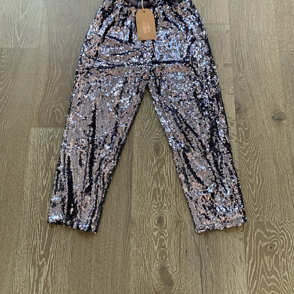 Listicle All Ritz Pocketed Sequin crop pants